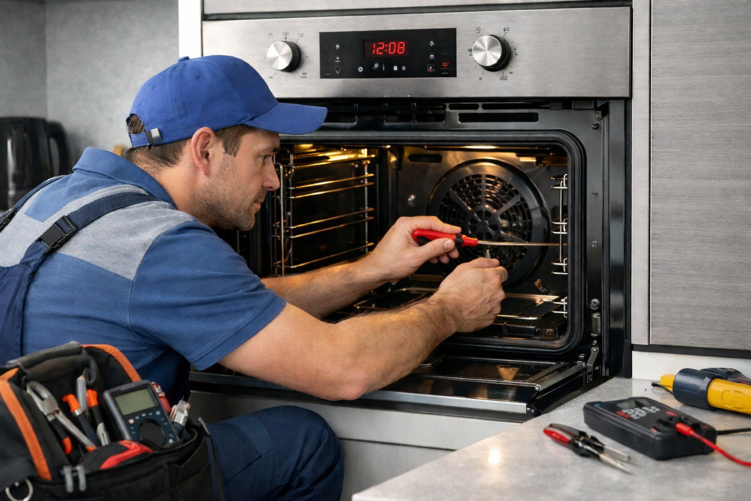 Professional appliance repair technician working on Appliance Repair
